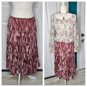 Vintage Mauve/Blush Velvet Skirt